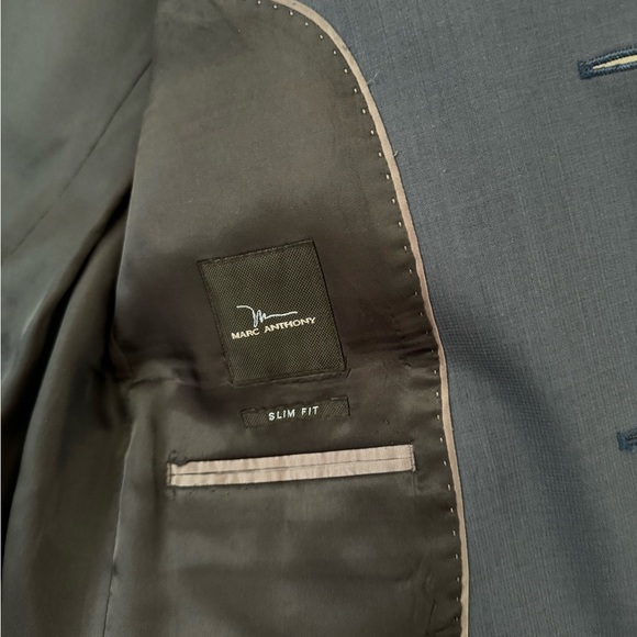 Marc Anthony Slim Fit Navy Blue Blazer - Picture 3 of 3